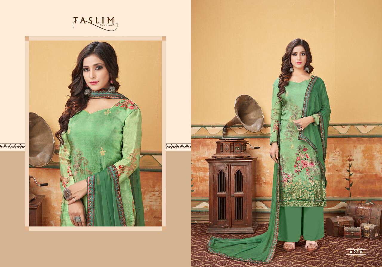 Taslim Pakistani Designer Super Silk Sequence Work Wedding Dress - AliShaif