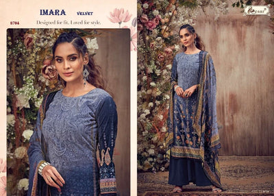 Imara Pakistani Designer Pure Viscose Velvet 9000 Winter Wear Dress - AliShaif