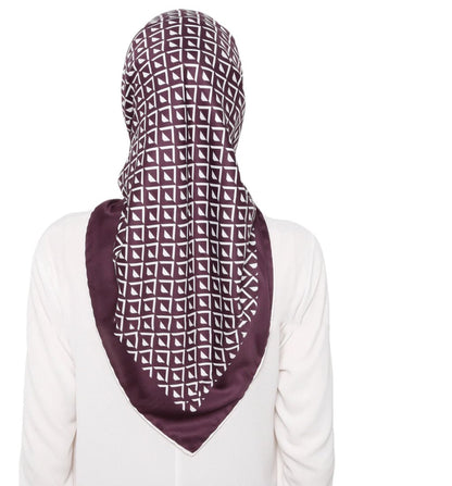 Printed Satin Silk Square Scarf Dupatta Hijab