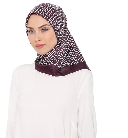 Printed Satin Silk Square Scarf Dupatta Hijab
