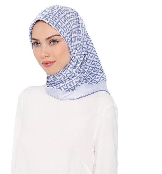 Printed Satin Silk Square Hijab Scarf Dupatta For Women