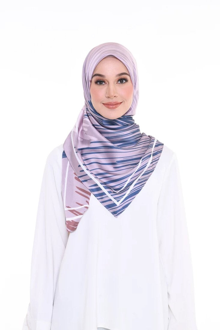 Printed Satin Silk Square Scarf Hijab