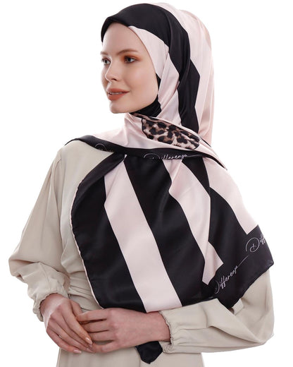Printed Polka Dot Square Satin Silk Hijab Scarf