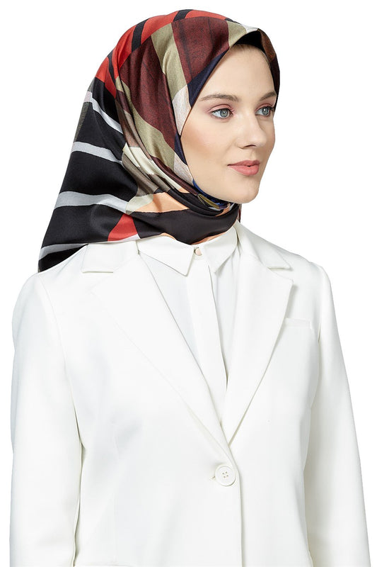 Women’s Modest Wear Crepe Silk Printed Square Hijab Scarf Dupatta