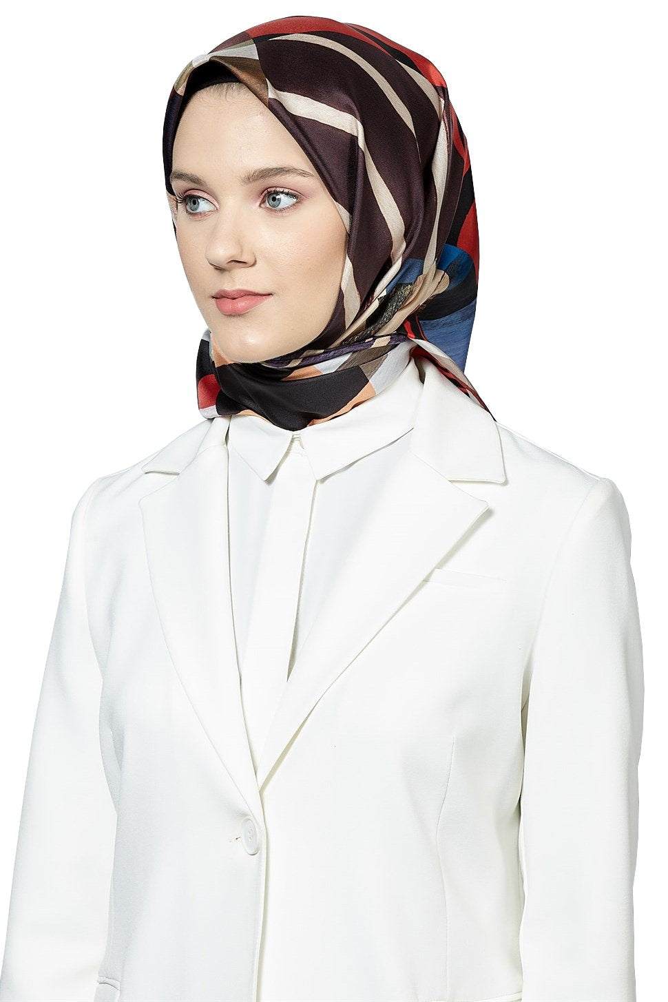 Women’s Modest Wear Crepe Silk Printed Square Hijab Scarf Dupatta