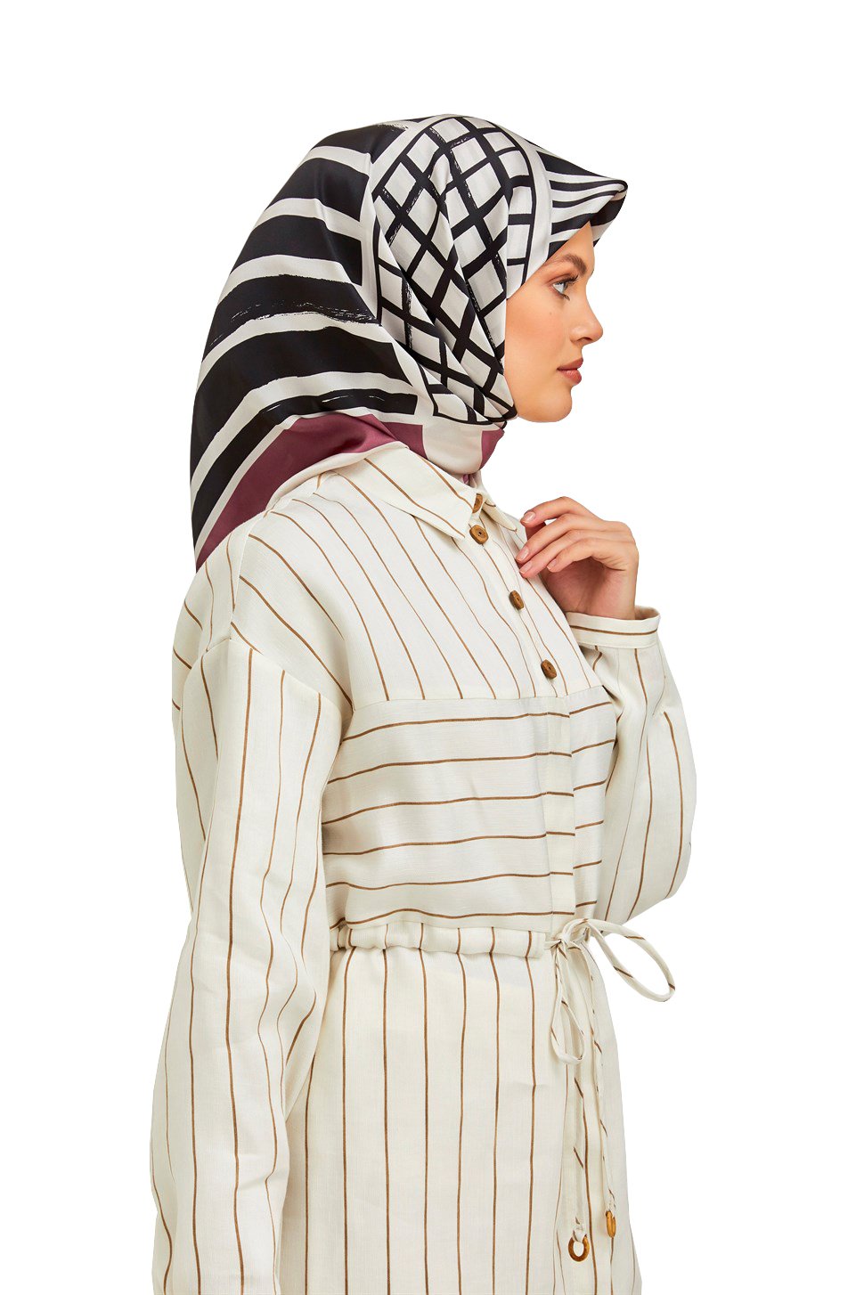 Women’s Crepe Silk Casual Wear Zebra Print Square Scarf Hijab
