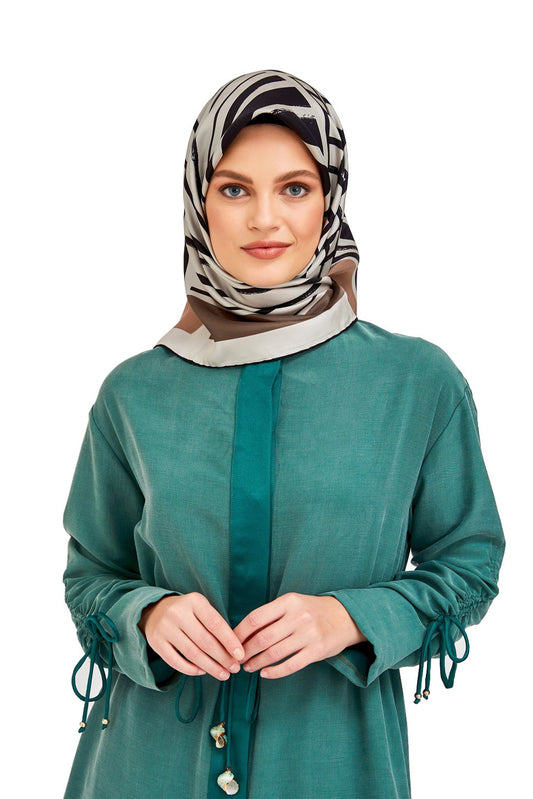 Crepe Silk Printed Square Scarf Hijab For Women