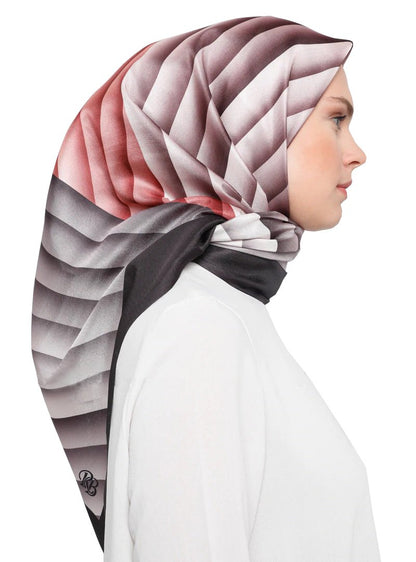Women’s Silk Crepe Occasion Wear Printed Square Hijab Stole Scarf