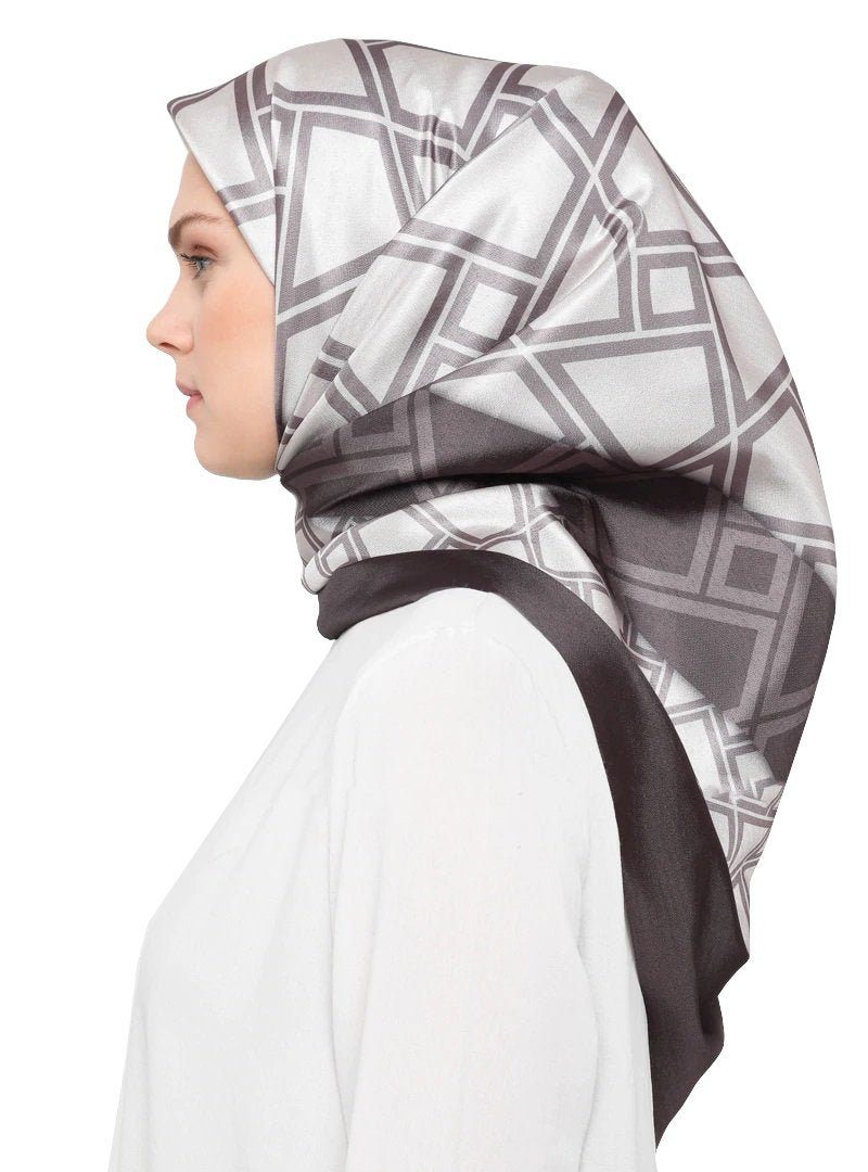 Crepe Silka baya hijab Printed Square Scarf Stole For Women