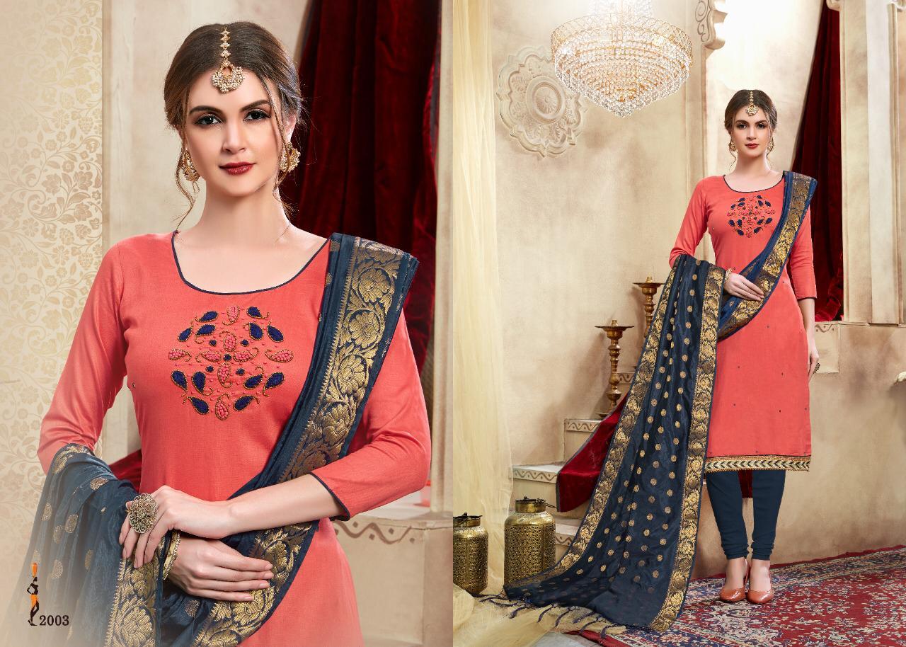 Piyansi Designer Festive Wear Embroidered Shirt With Banarasi Dupatta - AliShaif