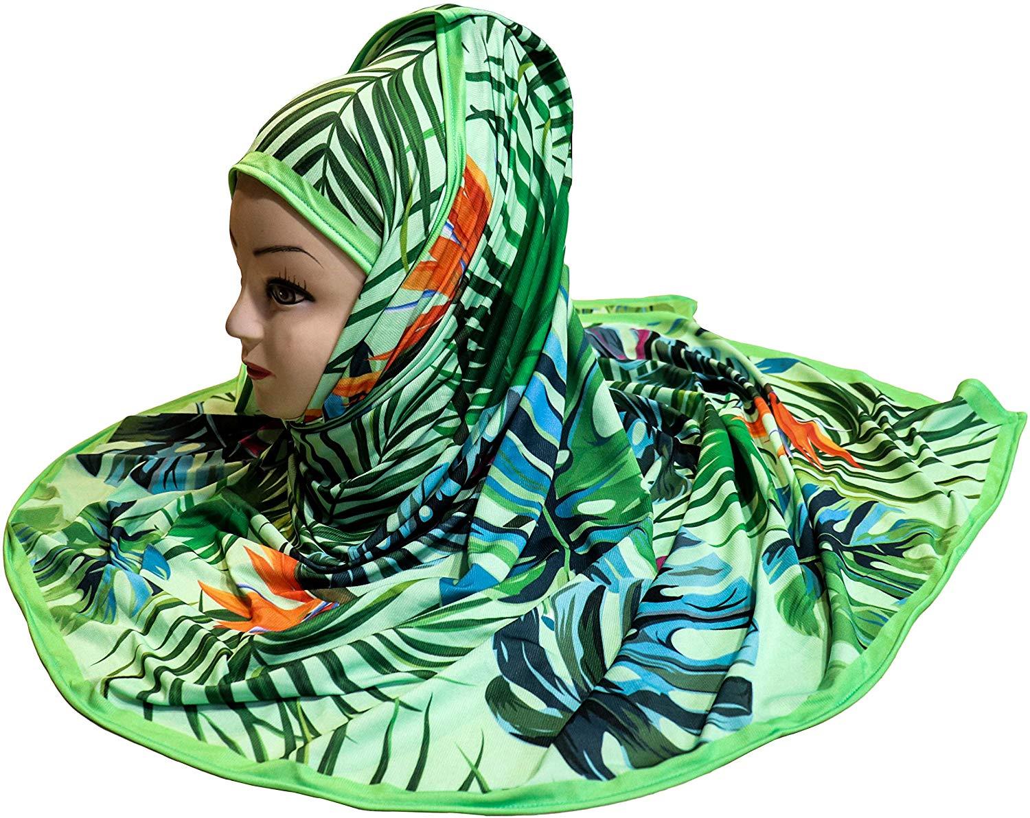 Leaf Digital Printed Hijab - AliShaif