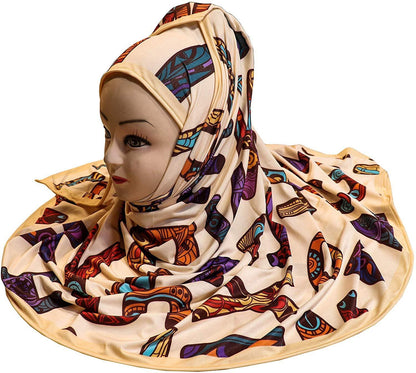 Alphabet Digital Printed Hijab - AliShaif