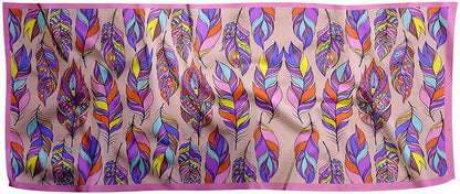 Feather Purple Digital Printed Hijab - AliShaif