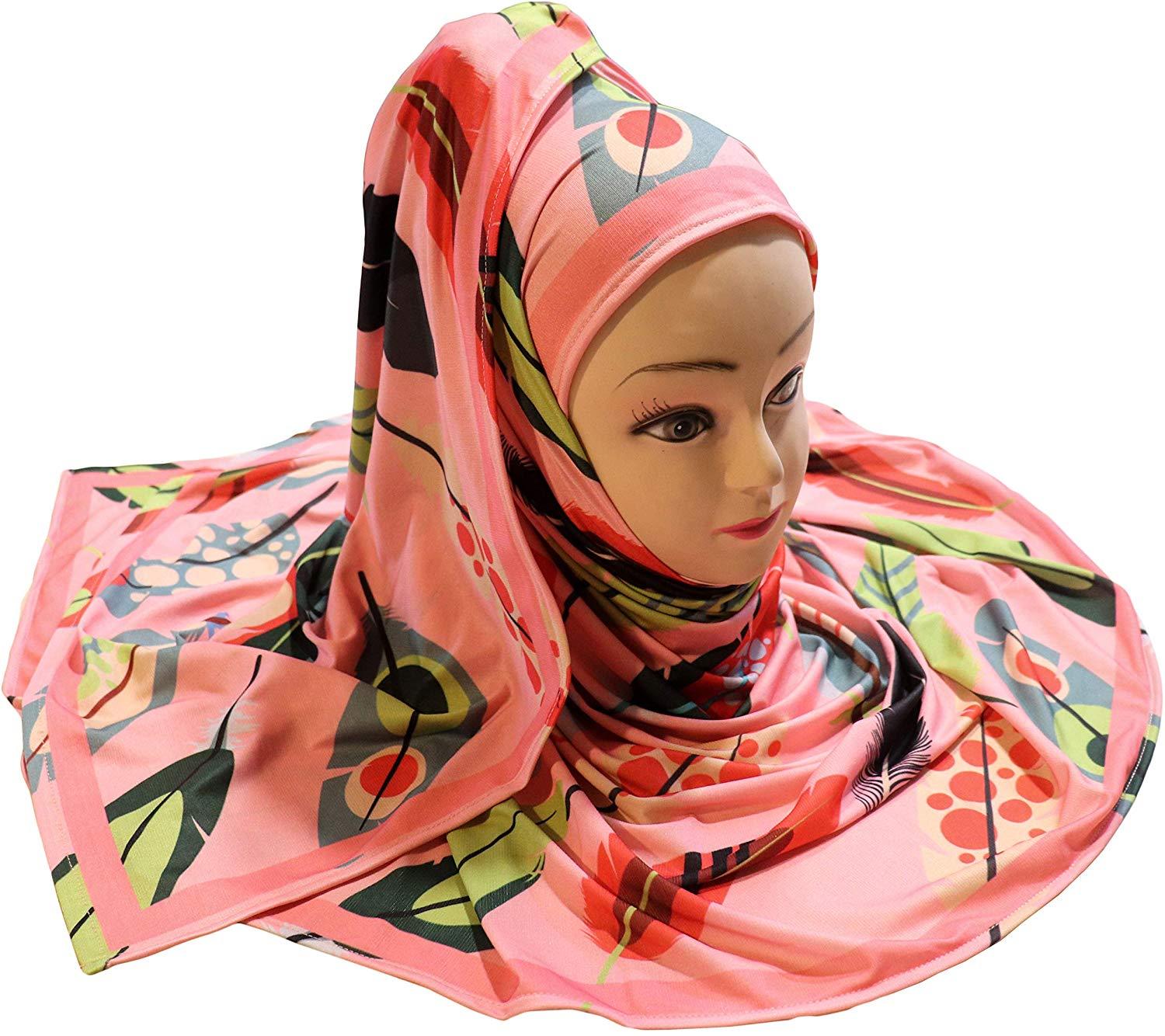 Pink Digital Printed Hijab - AliShaif