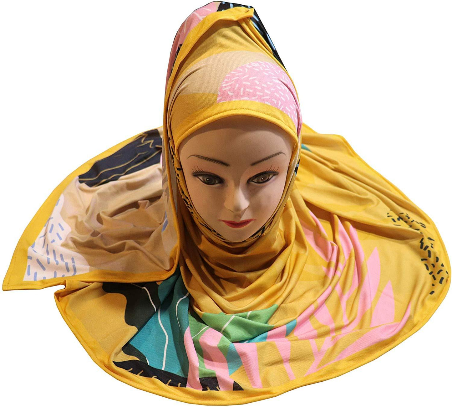 Yellow Digital Printed Hijab - AliShaif
