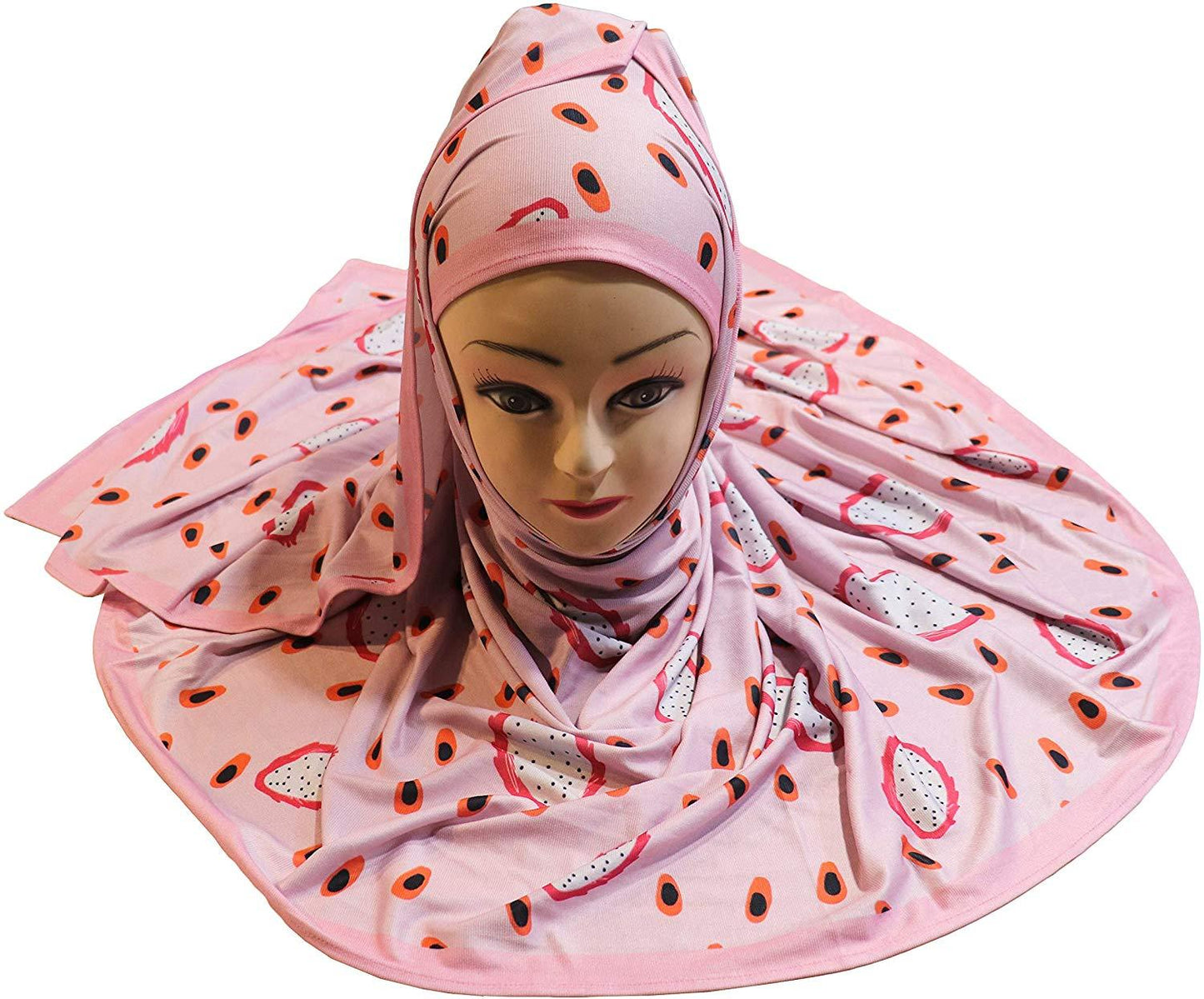 Multi-Colour Pinky Digital Printed Hijab - AliShaif
