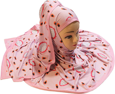 Multi-Colour Pinky Digital Printed Hijab - AliShaif