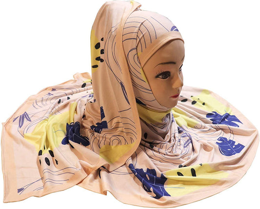Winter Leaf Digital Printed Hijab - AliShaif