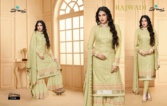Rajwadi Wedding Collection Super Hit Luxury Party Wear 2 in 1 Dress