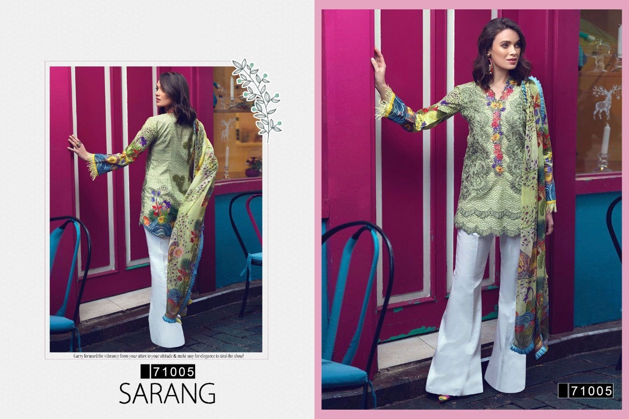 Sarang Pakistani Designer Stylish Hit Embroidered Lawn Suit