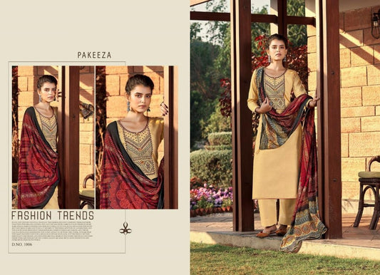 Pakeeza Designer Pure Jam Cotton Embroidered Shalwar Suit