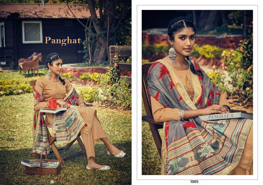 Panghat Designer Beautiful Classic Embroidered Plazo / Shalwar Suit
