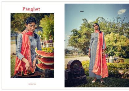 Panghat Designer Beautiful Classic Embroidered Plazo / Shalwar Suit